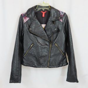 Chelsea & Violet Faux Leather Black Jacket Sz. XS